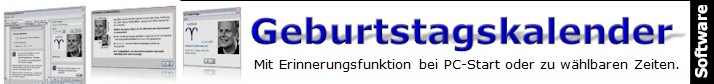 Geburtstagskalender mit Erinnerungsfunktion