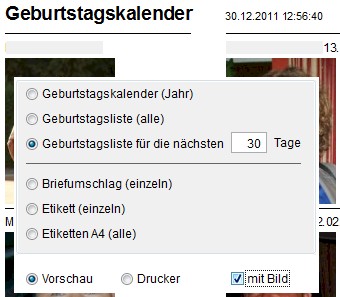 Drucken Geburtstag